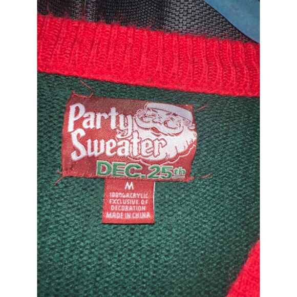 Ugly Christmas Sweater Xmas Size Medium Cat - Picture 2 of 3